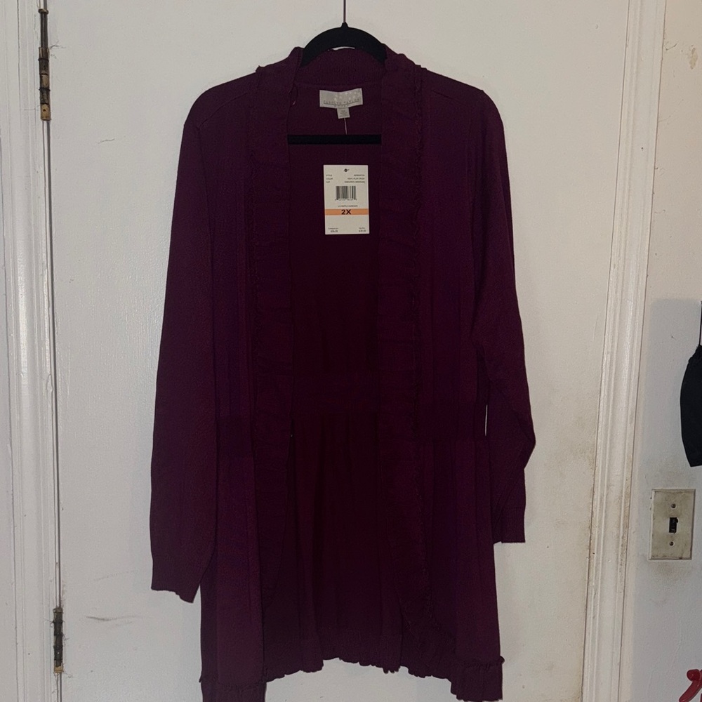 Carolyn Taylor Deep Purple Cardigan